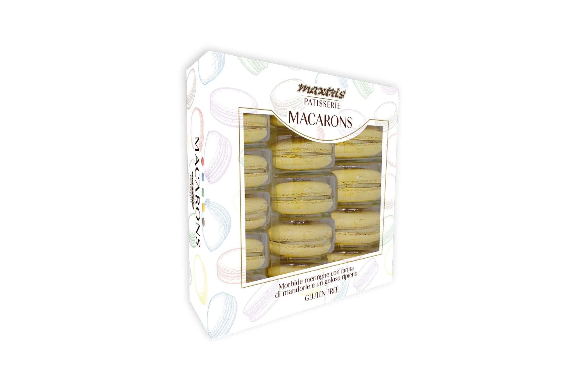 immagine-1-maxtris-macarons-limone-210-gr-colore-giallo-15-pz-ean-8022470866179